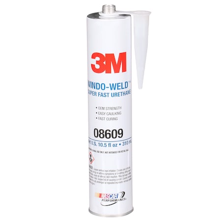 3M Windo-Weld Super Fast Urethane, 08609, Black, 10.5 fl oz Cartridge, 12 per case 7000028403